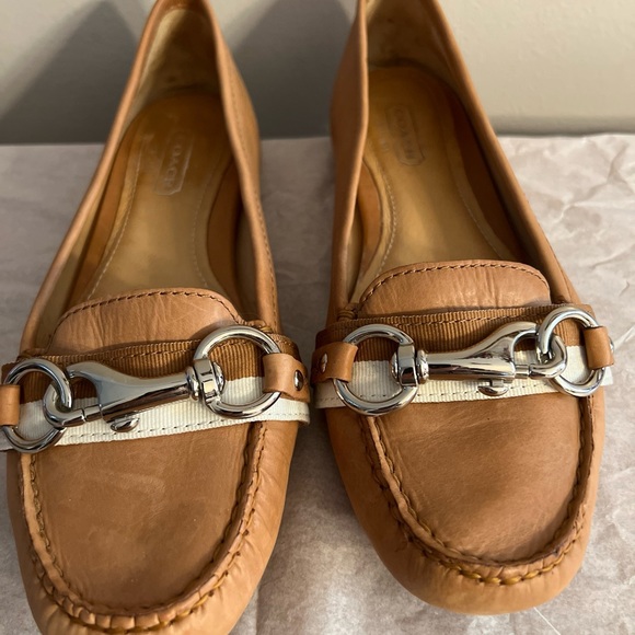 Coach FLAT SHOES PAMILLA STYLE Sz6 Brown - Picture 1 of 8